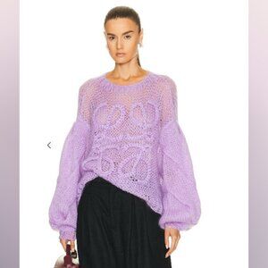Loewe Anagram Sweater In Mohair in Purple